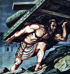 Samson trägt das Tor von Gaza