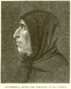 Savonarola, nach dem Porträt in San Marco von English School