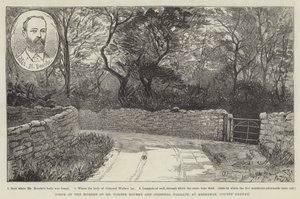 Szene des Mordes an Mr. Walter Bourke und Corporal Wallace in Ardrahan, County Galway
