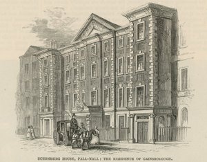 Schomberg House, Pall Mall, London, die Residenz von Thomas Gainsborough von English School