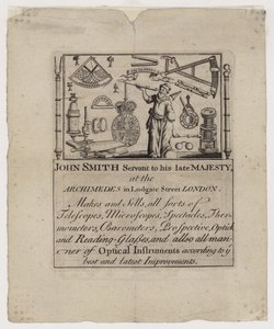 Hersteller wissenschaftlicher Instrumente, John Smith, Visitenkarte