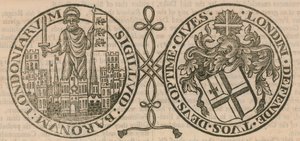 Siegel der Corporation of London von English School