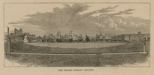 Querschnitt des Thames Subway von English School