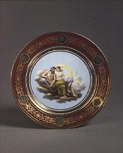 Sevres-Teller mit Thetis und Jupiter, von Robert Adams, frühes 19. Jahrhundert