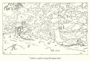 Ein Sommernachtstraum; Titania schläft (Stich) von English School