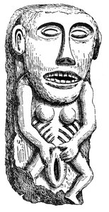 Sheela-na-Gig, aus Ballinahend Castle, Tipperary, Irland von English School