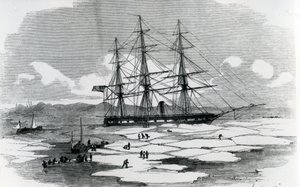 Schiff, das die Arktis erforscht