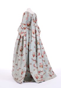 Seitenansicht eines Sackkleides, 1760er Jahre
