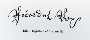 Unterschrift von Richard III (1452-85)