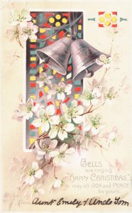 Silberne Glocken, Weihnachtskarte von English School