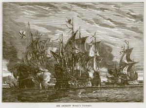 Sir Andrew Woods Sieg, Illustration aus The Sea von F. Whymper von English School
