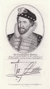 Sir Christopher Hatton, Lordkanzler von England und Favorit von Königin Elizabeth I. von English School