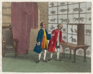 Sir Hans Sloanes Museum (farbige Gravur) von English School