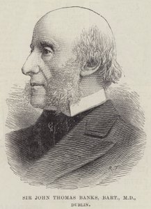 Sir John Thomas Banks, Baronet, MD, Dublin (Gravur) von English School