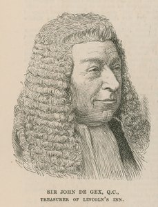 Sir John de Gex, Schatzmeister von Lincolns Inn von English School