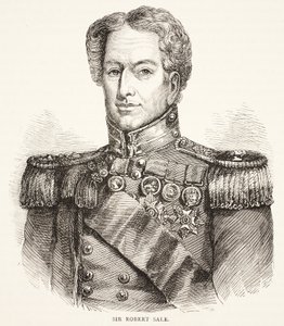 Sir Robert Sale, Illustration aus Cassells Illustrierter Geschichte Englands von English School