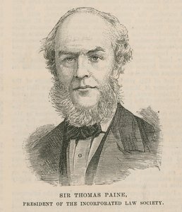 Sir Thomas Paine, Präsident der Incorporated Law Society