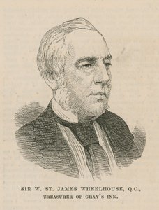 Sir W St James Wheelhouse, Schatzmeister von Grays Inn von English School