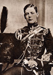 Sir Winston Churchill als Leutnant in den 4. Husaren im Jahr 1895