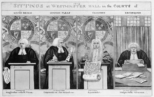 Sitzungen in den Gerichten der Westminster Hall von English School