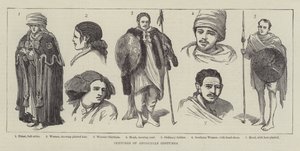 Skizzen von abessinischen Kostümen (Gravur) von English School