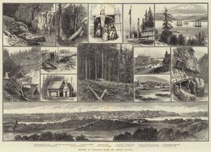 Skizzen von Vancouver Island und British Columbia von English School