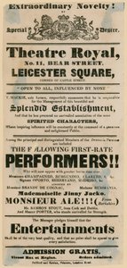 Skit-Theaterplakat, das eine Kneipe bewirbt, The Bear and Ragged Staff von English School