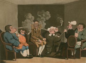 Raucherzimmer; Karikatur von English School