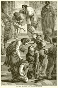 Sokrates lehrt die Jugend von Athen von English School