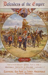 Soldaten des Britischen Empire und König Georg V.