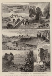 Einige Skizzen am Coquet, einem berühmten Fischereifluss in Northumberland (Gravur) von English School
