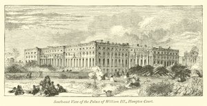 Südostansicht des Palastes von Wilhelm III., Hampton Court von English School