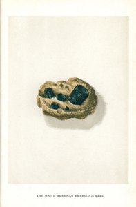 Südamerikanischer Smaragd in Matrix, aus Edwin Streeters "Precious Stones and Gems," London, George Bell & Sons