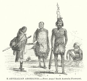 Aborigines aus Südaustralien (Gravur)