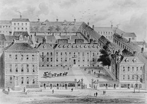 Südfront von Leicester House, ca. 1720