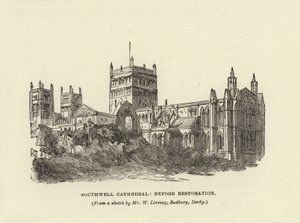 Southwell Kathedrale, vor der Restaurierung von English School
