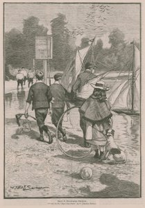 Sport in den Kensington Gardens, London von English School