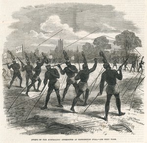 Sport der australischen Aborigines im Kennington Oval von English School