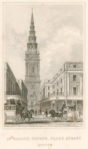 St Brides Kirche, Fleet Street, London von English School