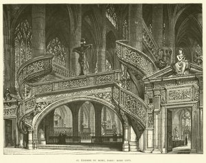 St Etienne du Mont, Paris, Lettner (Gravur) von English School