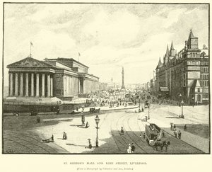 St. Georges Halle und Lime Street, Liverpool von English School