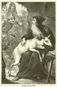 St. Giles und die Hirschkuh von English School