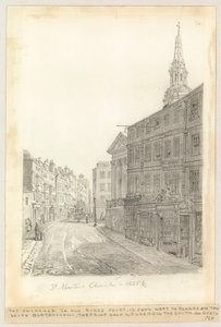 St. Martins Kirche im Jahr 1825 von English School