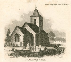 St. Pancras Kirche, London; Nordostansicht von English School