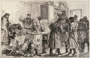 Die Polizei von St. Petersburg entdeckt eine nihilistische Druckerei, aus 