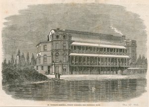 St. Thomas Krankenhaus, Surrey Gardens, London von English School