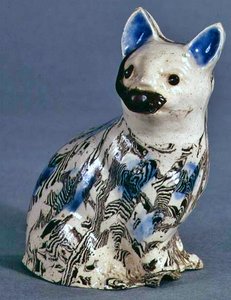 Staffordshire Solid Agate Katze, ca. 1745