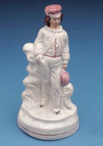 Staffordshire-Figur eines Rugby-Schülers, ca. 1860 (Keramik)