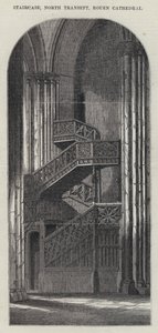 Treppe, Nordquerhaus, Kathedrale von Rouen von English School