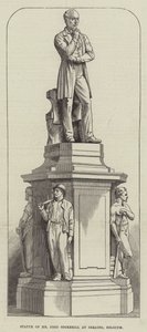 Statue von Mr. John Cockerill in Seraing, Belgien (Gravur) von English School